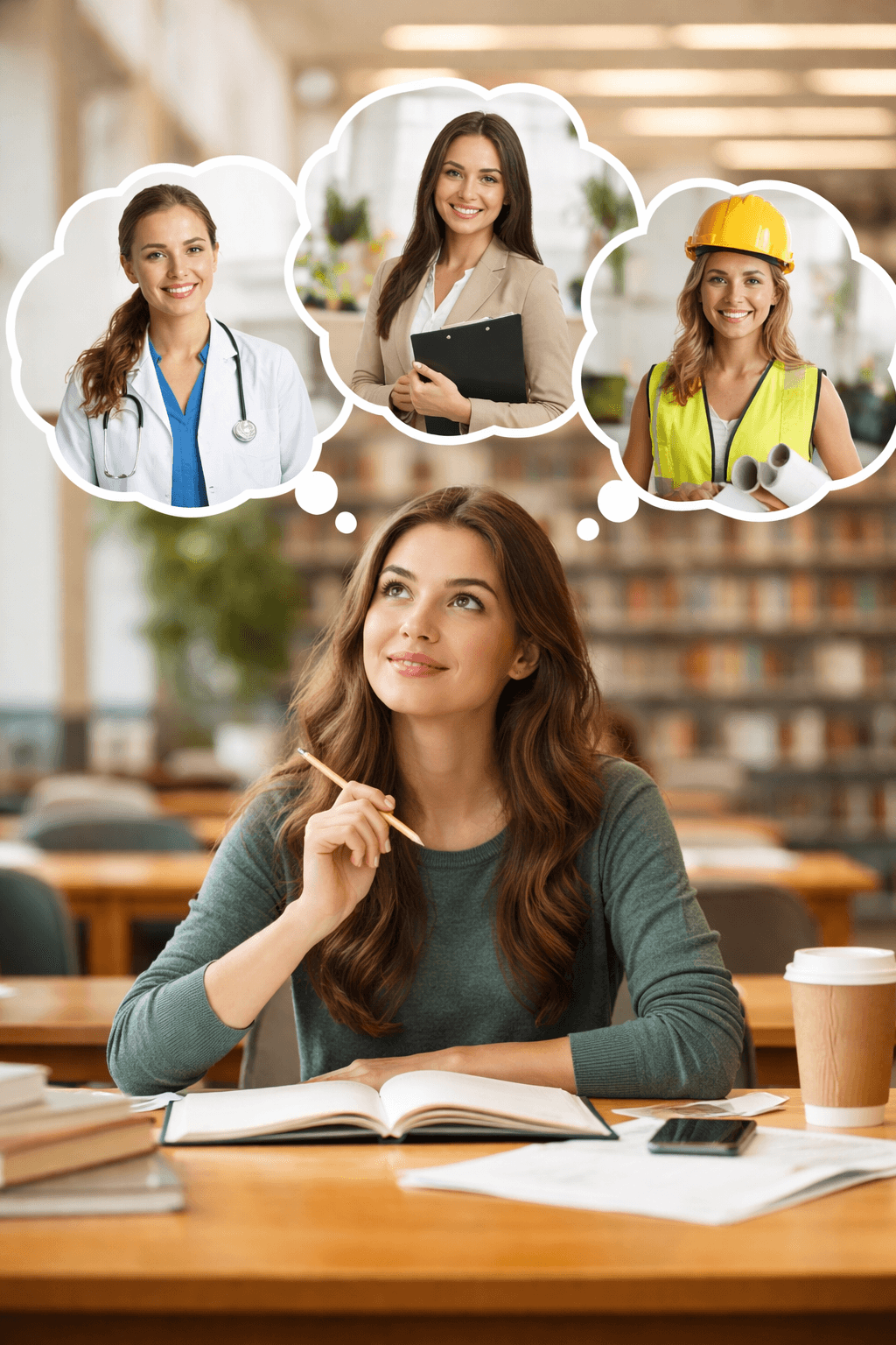 Student imagining future possibilities